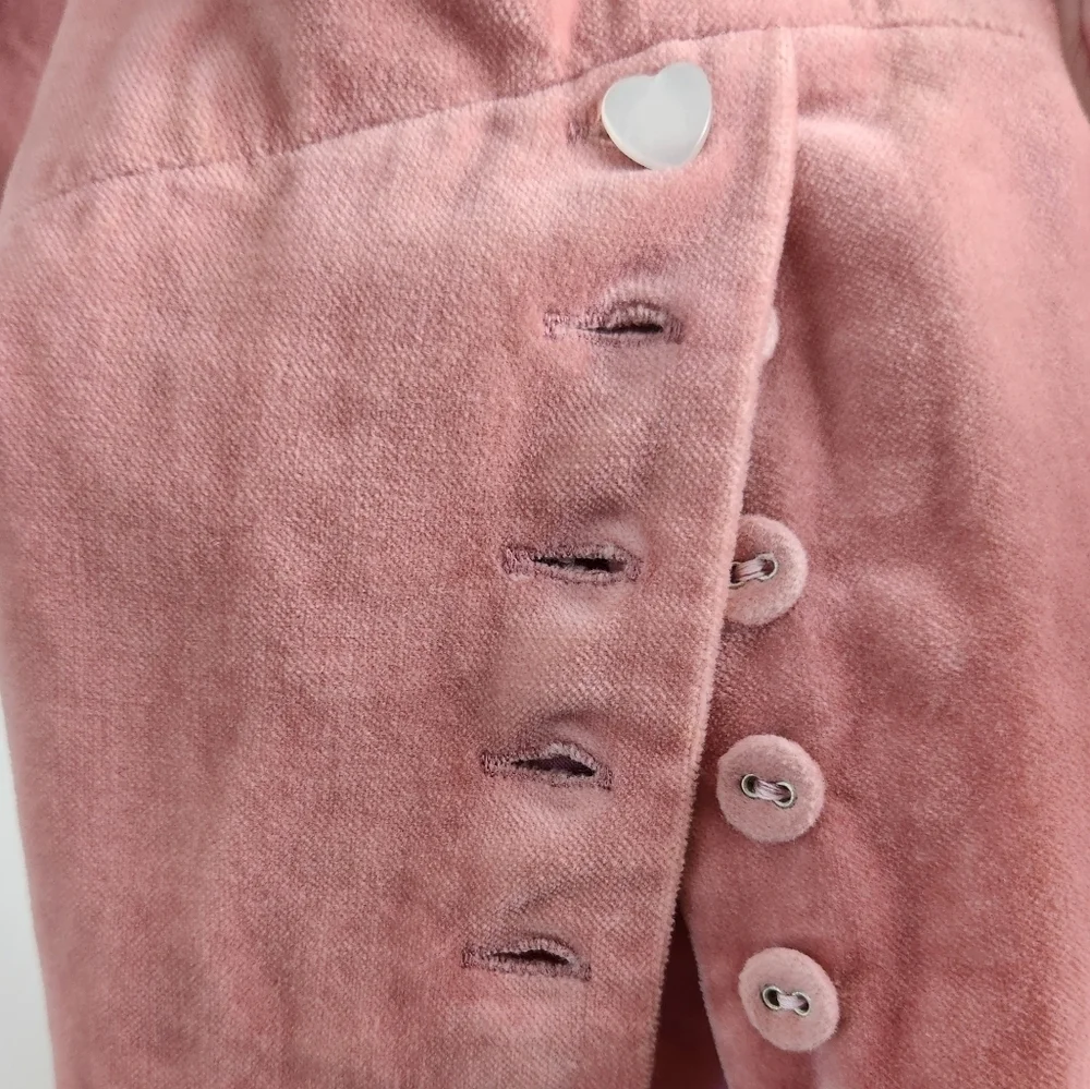 Vintage Pink Velvet Victorian Blazer - Picture 4 of 15